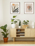 Brookpace Lascelles botanical leaf framed print 57x47cm, UK version