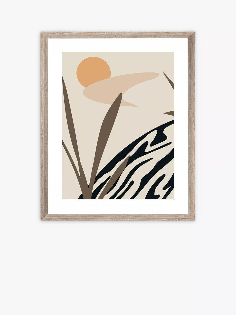 Brookpace Lascelles botanical framed print Scandi brown 57x47cm (British brand)