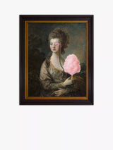 John Lewis Framed Canvas Print Depicting Candy Floss Lady, 61 x 51cm in Pink and Multi Colors- Buy online at McGrocer