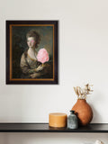 Brookpace Lascelles framed canvas print of Candy Floss Lady, 61 x 51cm in pink and multi - British product