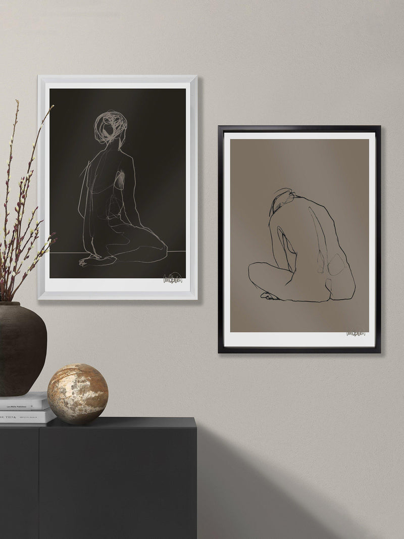 Brookpace Lascelles Anna Bulow Flow 4 framed print 75x55cm - British product