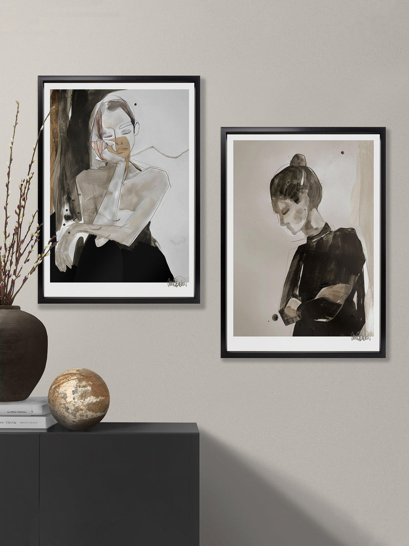 Brookpace Lascelles Anna Bulow Falling Objects framed print (British brand)