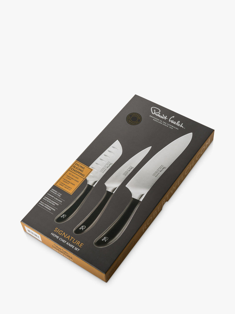 Robert Welch 3 piece stainless steel knife set - British product