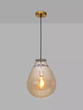 Impex Rio Glass Ceiling Light, Small, Champagne