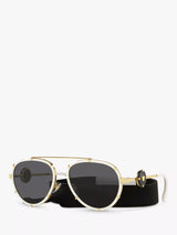 John Lewis Versace Women's Aviator Sunglasses White Frame- Buy online at McGrocer