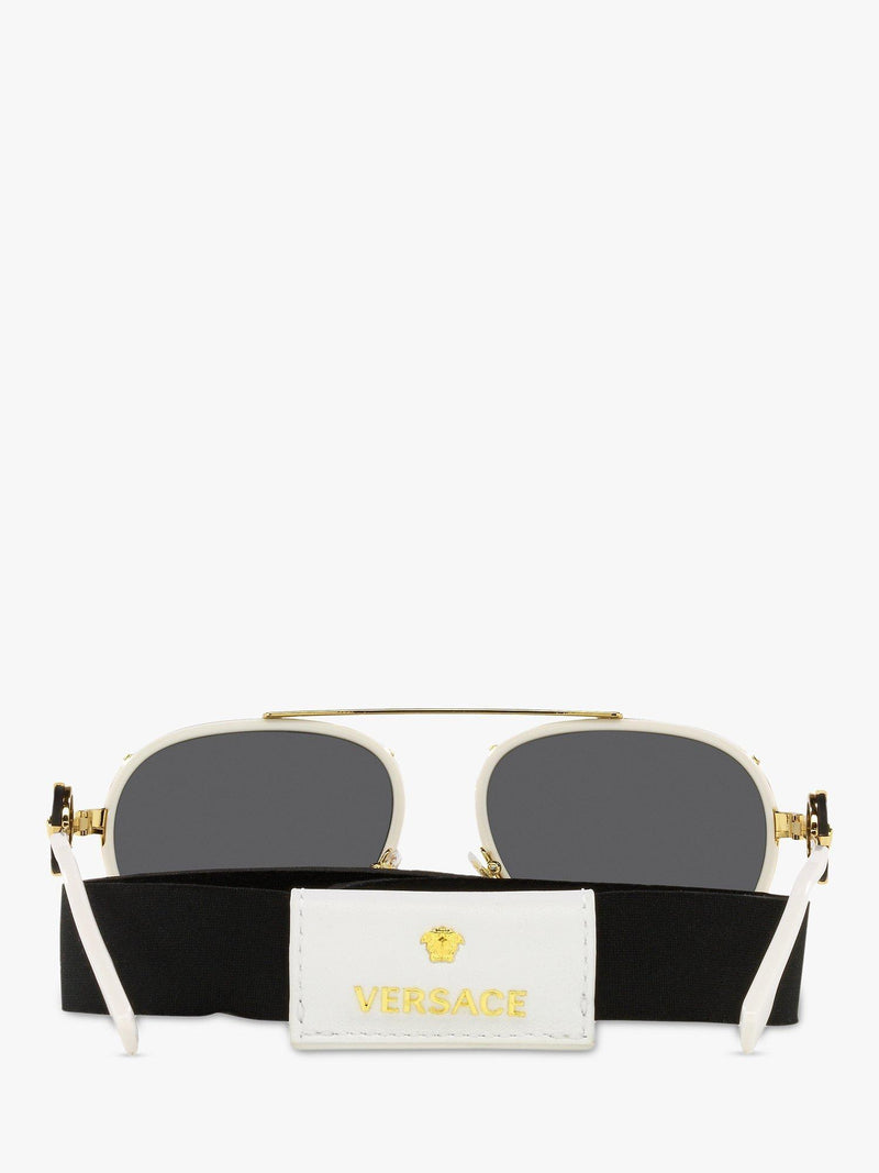 Versace women's aviator sunglasses white on gold, imported from the UK