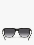 Emporio Armani men's square sunglasses black grey gradient - British product