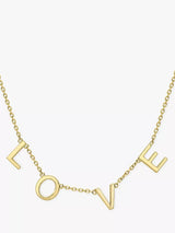 John Lewis IBB 9ct Yellow Gold Love Pendant Necklace- Buy online at McGrocer
