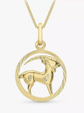 IBB 9ct Yellow Gold Zodiac Necklace