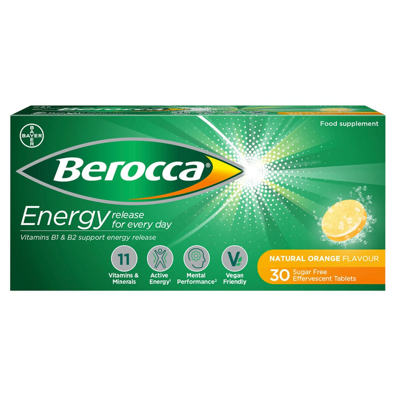 Berocca multivitamin tablets orange flavour 5 x 30 count, UK version