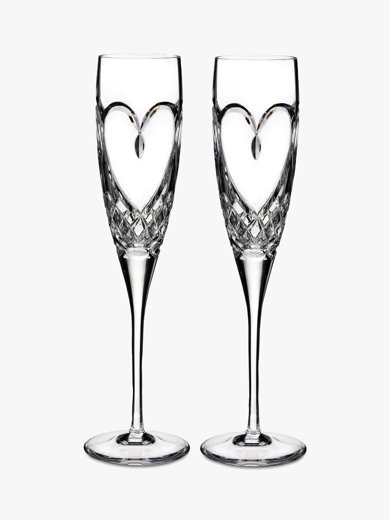 Waterford True Love Clear Champagne Flutes Set of 2 148ml (British brand)