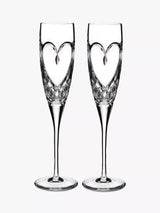 John Lewis Waterford True Love Flutes Clear Champagne Flutes Set of 2 148ml- Buy online at McGrocer