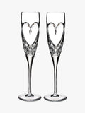 Waterford True Love Clear Champagne Flutes Set of 2 148ml (British brand)