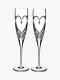 Waterford True Love Clear Champagne Flutes Set of 2 148ml (British brand)