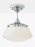 Där Caden semi-flush ceiling light polished chrome, UK version