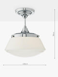 Där Caden semi-flush ceiling light polished chrome, UK version