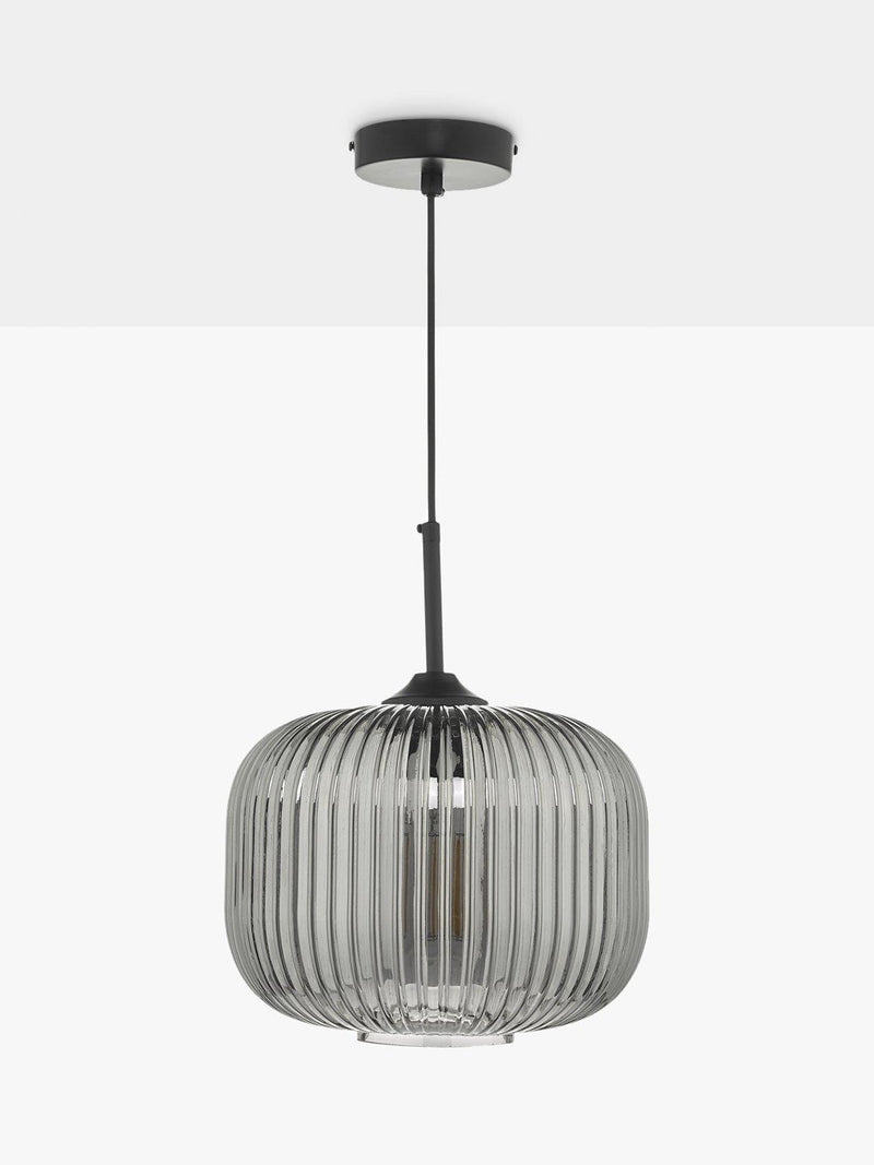 Där Demarius smoked glass pendant light, imported from the UK