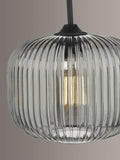Där Demarius smoked glass pendant light, imported from the UK