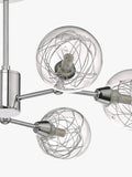 Där Tyka semi flush ceiling light polished chrome, imported from the UK