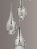 Där Seta cluster pendant ceiling light with smoked glass shades - British product