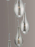 Där Seta cluster pendant ceiling light with smoked glass shades - British product