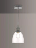 Där Arvin pendant light antique chrome glass (British brand)