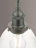 Där Arvin pendant light antique chrome glass (British brand)