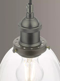 Där Arvin pendant light antique chrome glass (British brand)