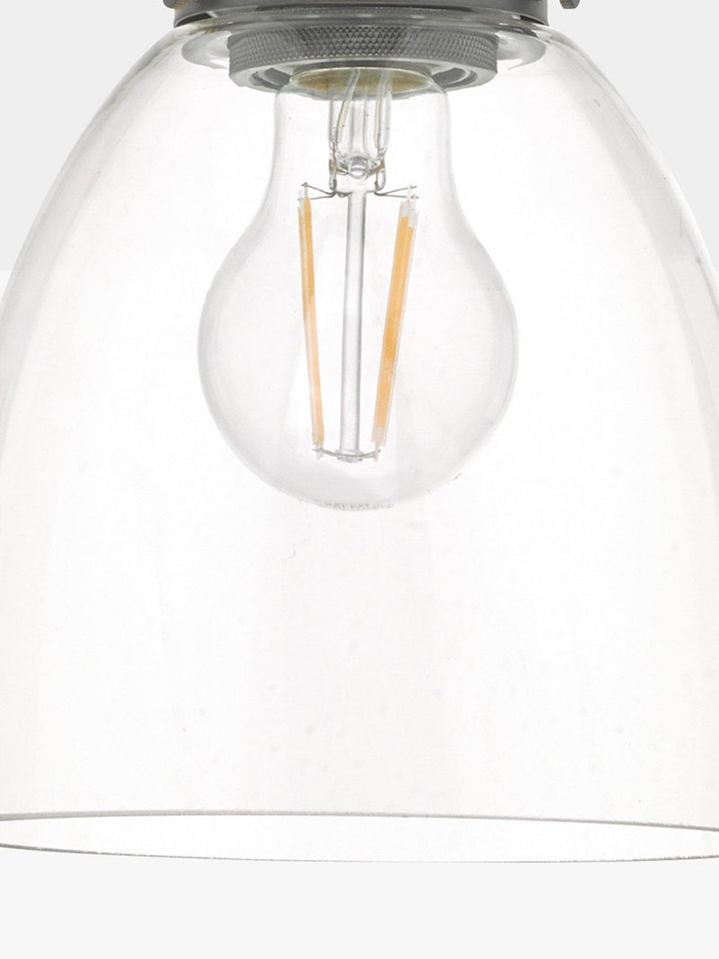 Där Arvin pendant light antique chrome glass (British brand)