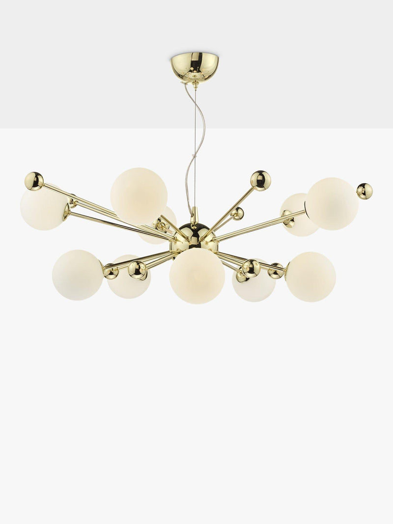 Där oversized ceiling light in polished gold, imported from the UK