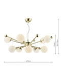 Där oversized ceiling light in polished gold, imported from the UK