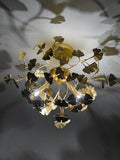 Där Yadira gold leaf semi flush ceiling light - British product