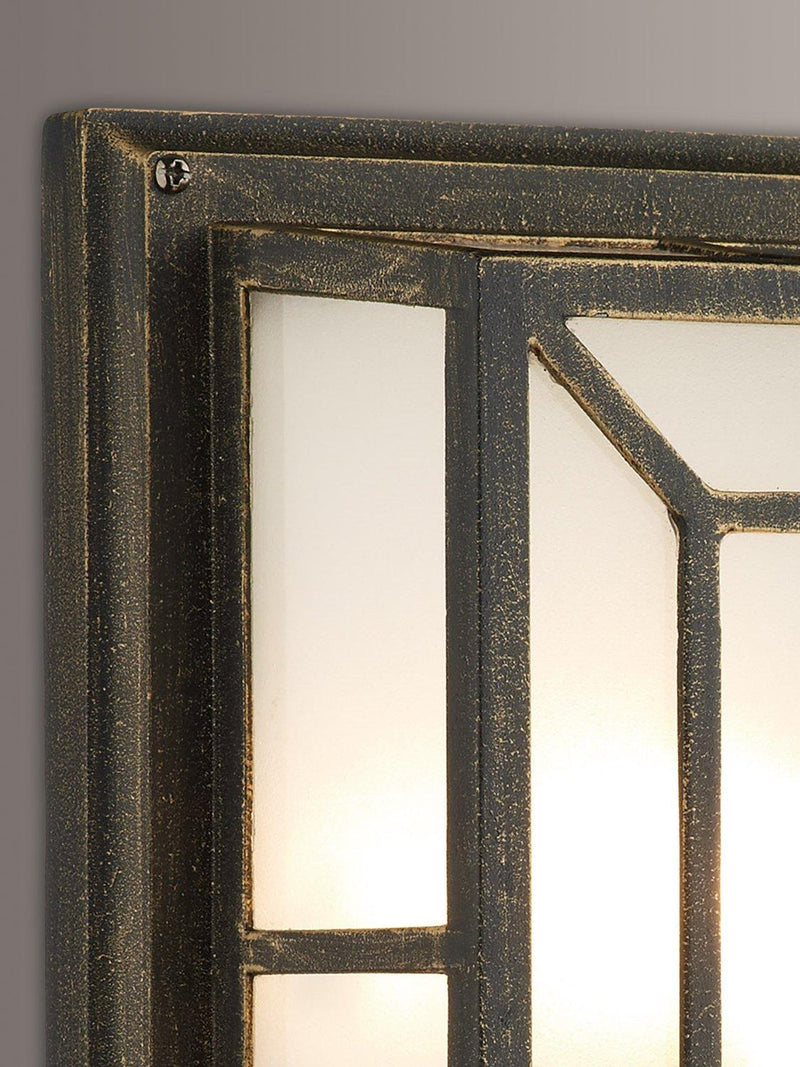 Där outdoor wall light black gold IP44, UK version