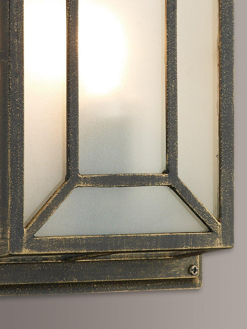 Där outdoor wall light black gold IP44, UK version