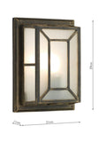 Där outdoor wall light black gold IP44, UK version