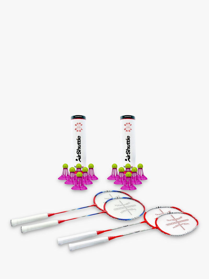 Sure Shot badminton set with net rackets and shuttlecocks (British brand)