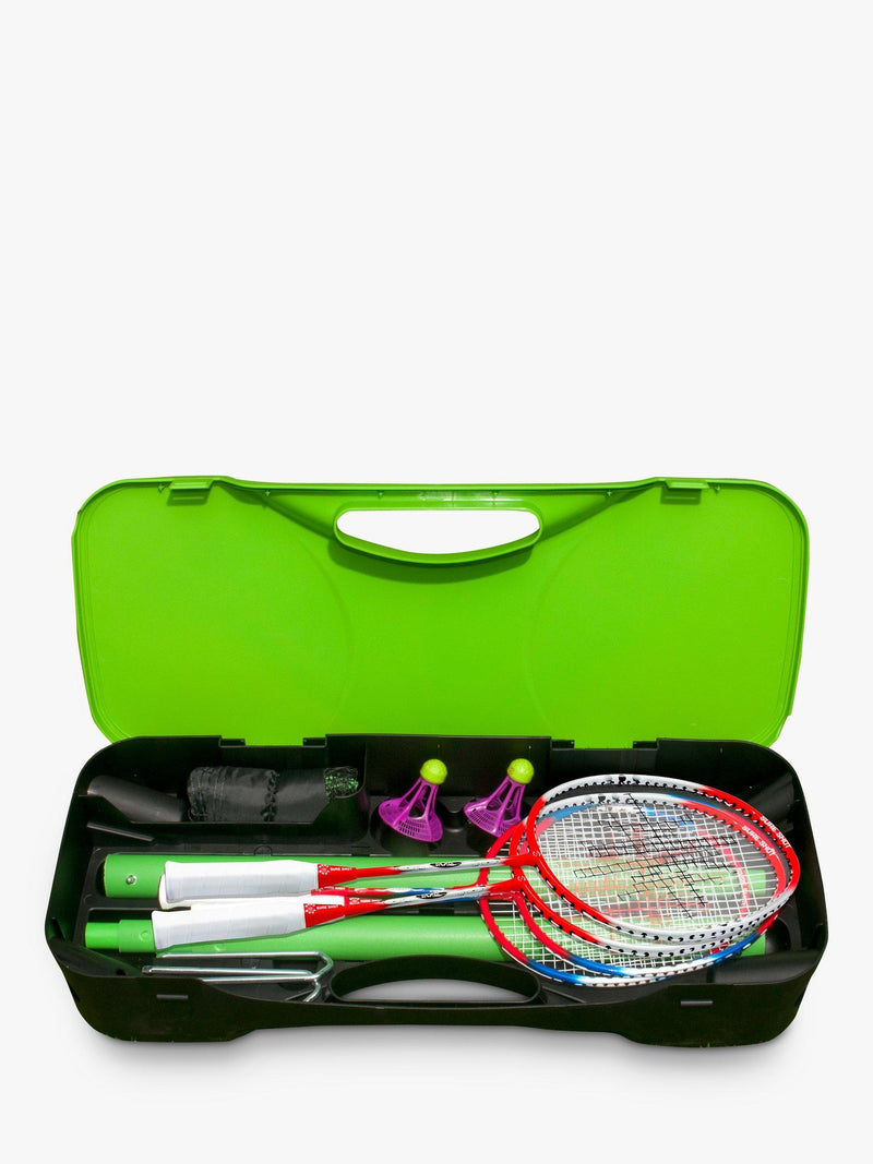 Sure Shot badminton set with net rackets and shuttlecocks (British brand)