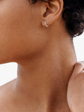 Monica Vinader Corda Huggie hoop earrings, imported from the UK