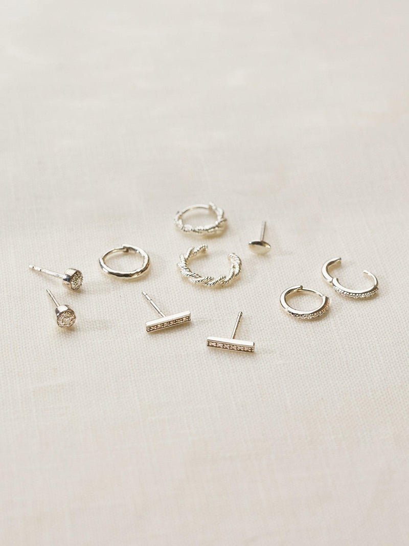 Monica Vinader Corda Huggie hoop earrings, imported from the UK