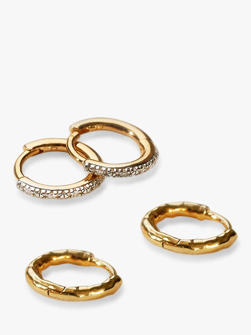 Monica Vinader mini huggie earrings sterling silver - British product