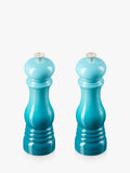 Le Creuset salt and pepper mills classic set of 2 teal (British brand)