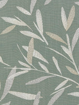 John Lewis John Lewis Langley Leaf Embroidery Made to Measure Curtains or Roman Blind, Dark Duck Egg- Buy online at McGrocer