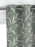 John Lewis Langley leaf embroidery curtain in Dark Duck Egg, UK version