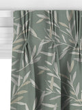 John Lewis Langley leaf embroidery curtain in Dark Duck Egg, UK version