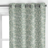 John Lewis Langley leaf embroidery curtain in Dark Duck Egg, UK version