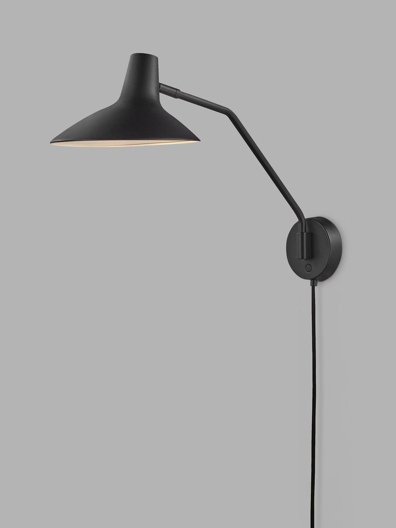 Nordlux Darci touch wall light black adjustable - British product