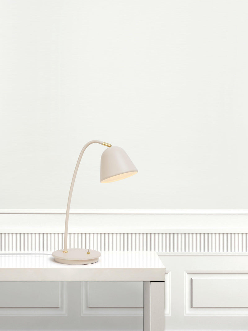 Nordlux Fleur desk lamp beige brass details - British product