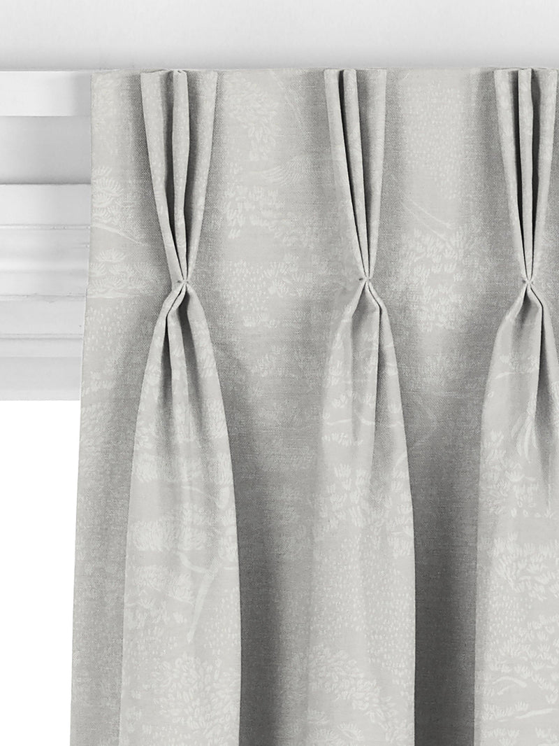John Lewis Willow Landscape curtain fabric silver (British brand)