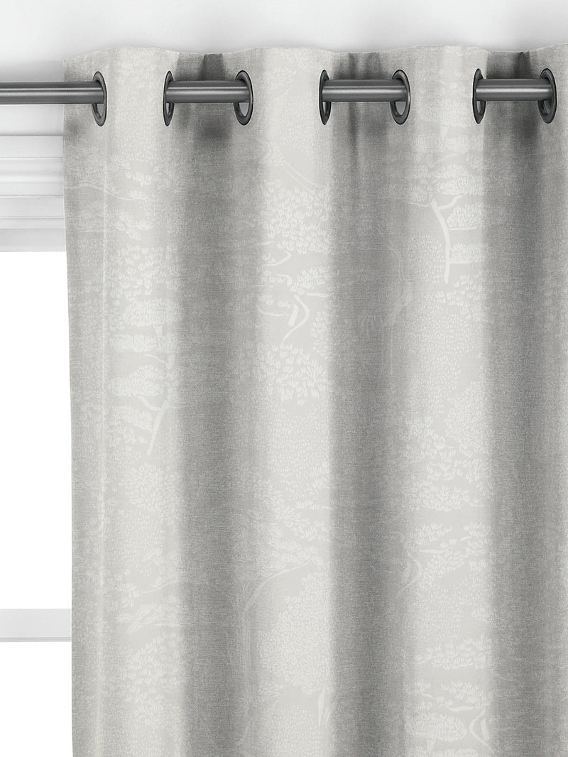 John Lewis Willow Landscape curtain fabric silver (British brand)