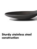 OXO stainless steel solid spoon with silicone head, imported from the UK